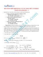 phuong phap giai bai tap hon hop este va cac hop chat khac 