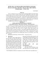 BƯỚC ĐẦU VẬN DỤNG ĐỐI SÁNH TRONG GIÁO DỤC ĐỂ SO SÁNH BẢY TRƯỜNG TRUNG HỌC PHỔ THÔNG TỈNH BÀ RỊA – VŨNG TÀU