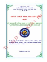 Xây dựng hệ thống quản lý thông tin sinh viên tại trường đại học kinh tế   đại học huế 