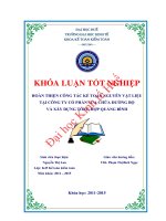 Hoàn thiện tổ chức công tác kế toán nguyên vật liệu tại công ty cổ phần sửa chữa đường bộ và xây dựng tổng hợp quảng bình 