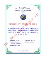 Giải pháp nâng cao động lực làm việc cho cán bộ hành chính và nhân viên phục vụ tại trường đại học kinh tế, đại học huế 