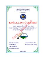 Thực trạng công tác kế toán thu  chi ngân sách tại ủy ban nhân dân xã diễn an, huyện diễn châu, tỉnh nghệ an 