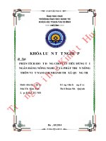 Phân tích hoạt động cho vay tiêu dùng tại ngân hàng nông nghiệp và phát triển nông thôn việt nam chi nhánh thị xã quảng trị 