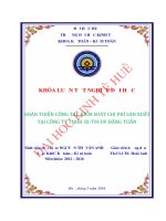 HOÀN THIỆN CÔNG tác KIỂM SOÁT CHI PHÍ sản XUẤT tại CÔNG TY TNHH SX TM DV ĐĂNG TUẤN 