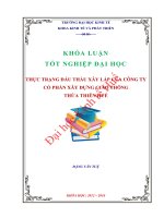 Thực trạng đấu thầu xây lắp của công ty cổ phần xây dựng giao thông thừa thiên huế 