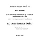 Luận văn thạc sỹ - Hoạch định chiến lược kinh doanh lĩnh vực Xây dựng dân dụng của Công ty TNHH Á Đông