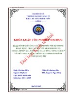 Đánh giá công tác kiểm soát nội bộ trong hoạt động cho vay đối với khách hàng là hộ gia đình và cá nhân tại ngân hàng nông nghiệp và phát triển nông thôn việt nam chi nhánh tỉnh quảng trị 