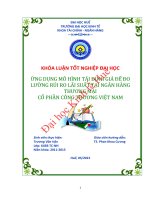 Ứng dụng mô hình tái định giá để đo lường rủi ro lãi suất tại ngân hàng TMCP công thương việt nam vietinbank 