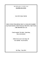 Phân tích tình hình cho vay doanh nghiệp tại ngân hàng TMCP ngoại thương việt nam   chi nhánh gia lai 