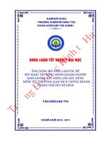 Ứng dụng mô hình logistic để xếp hạng tín dụng nhóm doanh nghiệp kinh doanh bđs – xây dựng niêm yết trên sàn giao dịch chứng khoán thành phố hồ chí minh 
