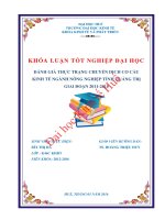 Đánh giá thực trạng chuyển dịch cơ cấu kinh tế ngành nông nghiệp tỉnh quảng trị giai đoạn 2011 2015 