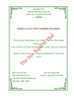 Ứng dụng mô hình cấu trúc tuyến tính SEM phân tích các nhân tố ảnh hưởng đến lòng trung thành của nhân viên công ty TNHH bia huế 