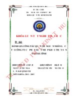 Đánh giá công tác quản trị nguồn nhân lực tại công ty cổ phần xuất nhập khẩu thủy sản nam hà tĩnh 