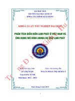 Phân tích diễn biến lạm phát ở việt nam và ứng dụng mô hình ARIMA dự báo lạm phát 