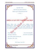 Phân tích các yếu tố của chính sách marketing trong công tác huy động vốn tại ngân hàng TMCP sài gòn thương tín sacombank chi nhánh huế trong giai đoạn 2011 2013 