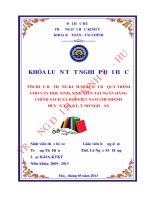 Tìm hiểu hệ thống kiểm soát nội bộ quy trình cho vay học sinh sinh viên tại NHCSXH VN chi nhánh huyện tân kỳ, nghệ an 