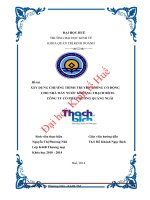 Xây dựng chương trình truyền thông cổ động cho nhà máy nước khoáng thạch bích  công ty cổ phần đường quảng ngãi 