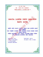 Một số giải pháp nâng cao hiệu quả xây dựng và thực hiện kế hoạch kinh doanh tại ngân hàng nông nghiệp và phát triển nông thôn  chi nhánh huyện yên thành 