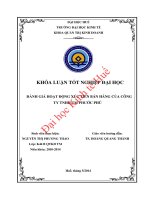 Đánh giá hoạt động xúc tiến bán hàng của công ty TNHH TM phước phú 