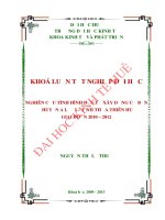 Nghiên cứu tình hình đầu tư xây dựng cơ bản ở huyện a lưới – tỉnh thừa thiên huế giai đoạn 2010 2012 