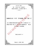 Giải pháp thu hút nguồn vốn ODA đầu tư phát triển hạ tầng giao thông đường bộ tỉnh quảng bình 