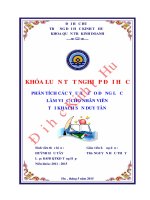 Phân tích các yếu tố tạo động lực làm việc cho nhân viên tại khách sạn duy tân 