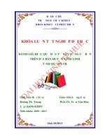 Đánh giá hiệu quả đầu tư xây dựng cơ bản trên địa bàn huyện vĩnh linh , tỉnh quảng trị 