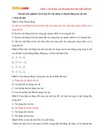 Câu hỏi trắc nghiệm Vật lý lớp 10: Cân bằng và chuyển động của vật rắn