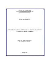 Hoàn thiện hoạt động marketing cho sản phẩm bia vida tại công ty cổ phần bia sài gòn   nghệ tĩnh 