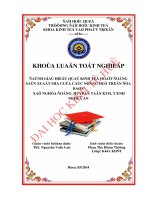Đánh giá hiệu quả kinh tế hoạt động sản xuất mía của các nông hộ trên địa bàn xã nghĩa đồng, huyện tân kỳ, tỉnh nghệ an 