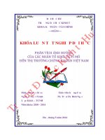 Phân tích ảnh hưởng của các nhân tố kinh tế vĩ mô đến thị trường chứng khoán việt nam 