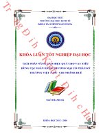 Giải pháp nâng cao hiệu quả cho vay tiêu dùng tại ngân hàng thương mại cổ phần kỹ thương việt nam   chi nhánh huế 