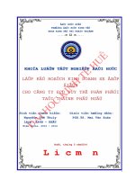 Lập kế hoạch kinh doanh xe đạp điện cho công ty ECO duy trí phân phối tại thành phố huế 