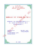 Phân tích đánh giá sự thỏa mãn trong công việc của người lao động tại công ty cổ phần rau an toàn hà nội 