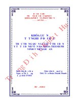 Thực trạng quản lý chất thải rắn y tế tại bệnh viện đa khoa thành phố vinh, nghệ an 
