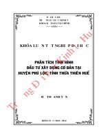 Phân tình hình quả đầu tư xây dựng cơ bản tại huyện phú lộc, tỉnh thừa thiên huế 