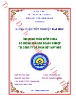 Ứng dụng phần mềm CHMA đo lường văn hóa doanh nghiệp tại công ty cổ phần dệt may huế 