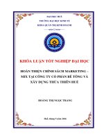 Hoàn thiện chính sách marketing   mix tại công ty cổ phần bê tông và xây dựng thừa thiên huế 