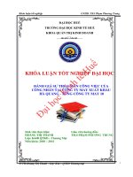 Đánh giá sự thỏa mãn công việc của công nhân tại công ty may xuất khẩu hà quảng – tổng công ty may 10 