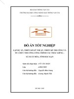 LẬP DỰ ÁN, THIẾT KẾ KỸ THUẬT, THIẾT KẾ THI CÔNG VÀTỔ CHỨC THI CÔNG CÔNG TRÌNH CẦU THÁC GIỀNG –XÃ XUẤT HÓA, TỈNH BẮC KẠN