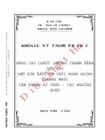 Nâng cao chất lượng thẩm định cho vay dự án đầu tư tại ngân hàng thương mại cổ phần á châu – chi nhánh huế 