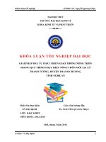 Giải pháp đầu tư phát triển giao thông nông thôn trong quá trình thực hiện nông thôn mới tại xã thanh tường, huyện thanh chương, tỉnh nghệ an 