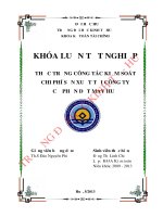 Thực trạng công tác kiểm soát chi phí sản xuất tại công ty cổ phần dệt may huế 