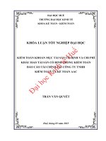 Kiểm toán khoản mục tài sản cố định và chi phí khấu hao tài sản cố định trong kiểm toán báo cáo tài chính tại công ty TNHH kiểm toán và kế toán AAC 