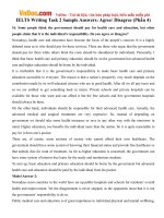 IELTS Writing Task 2 Sample Answers: Agree/ Disagree (Phần 4)