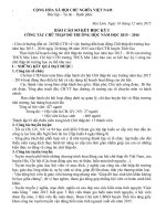 BAO CAO SO KET HOC KY i  HOAT DONG CTD NAM HOC 20152016 