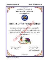 Đánh giá mức độ nhận biết của người dân thành phố huế đối với thương hiệu ngân hàng TMCP ngoại thương việt nam   chi nhánh huế 