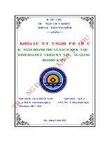 Kế toán doanh thu và xác định kết quả kinh doanh tại khách sạn hương giang resort  spa 