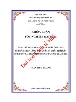 Đánh giá thực trạng và đề xuất giải pháp để hoàn thiện công tác quản lý rác thải sinh hoạt tại thành phố đông hà, tỉnh quảng trị 