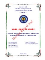 Đánh giá mức độ nhận biết của người dân đối với thương hiệu ngân hàng thương mại cổ phần quốc tế   chi nhánh huế 